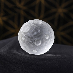 Cristal de Quartz Affichage à cristaux décorations de quartz naturel, pour la décoration, météorite lunaire, 40mm