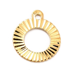 Золотой Стойки обшивки латунные подвески, долговечный, кольцо очарование, золотые, 11.5x10x0.5 мм, отверстие : 1 мм