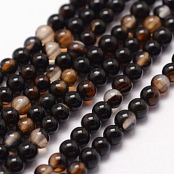 Natural Agate Natural Agate Beads Strands, Dyed & Heated, Round, 3mm, Hole: 0.5mm, about 125pcs/strand
