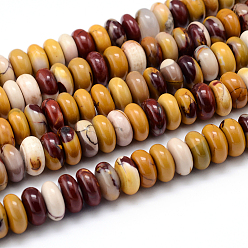 Mookaite Rondelle Natural Mookaite Beads Strands, 12x5~6mm, Hole: 1mm, about 66pcs/strand, 15.7 inch
