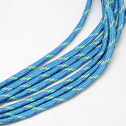 Bleu Bleuet 7 âmes intérieures cordes en polyester et spandex, pour la fabrication de bracelets en corde, bleuet, 4mm, environ 109.36 yards (100m)/paquet, 420~500g / bundle