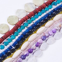 Pierre Mélangete Brins de perles pierres fines naturelles , formes mixtes (forme aléatoire), 4~60x4~57mm, Trou: 1~2mm, 14.5 pouces ~ 15.1 pouces (37~38.5 cm)