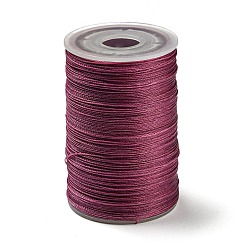 Фиолетовый Вощеный шнур полиэстера, 3 -ply, фиолетовые, 0.45 мм, около 59.05 ярдов (54 м) / рулон