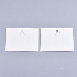 Creamy White Cardboard Hair Clip Display Cards, Rectangle, Creamy White, 7x9.6cm