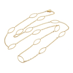Golden Ion Plating(IP) 304 Stainless Steel Necklaces, Rolo Chains, Golden, 31.69x0.39 inch(80.5x1cm)