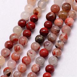 Natural Agate Natural Agate Bead Strands, Round, 3~3.5mm, Hole: 0.7mm, about 115~125pcs/strand, 16 inch