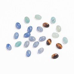 Смешанные камни Кабошоны из натурального смешанного драгоценного камня, овальные, граненые, 5.5~6x4x2.5 мм
