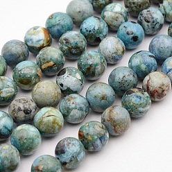 Variscite Natural Variscite Bead Strands, Round, 10mm, Hole: 2mm, about 38pcs/strand, 15.7 inch
