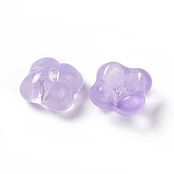 Lilac Electroplate Glass Bead, Flower, Lilac, 11.5x11.5x5.5mm, Hole: 1.2mm