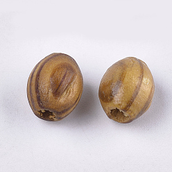 Peru Pine Natural Wood Beads, Undyed, Oval, Peru, 10x8mm, Hole: 2~3mm, about 2770pcs/500g