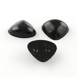 Black Nose Plastic Cabochons for DIY Scrapbooking Crafts, Toy Accessories, Black, 13x16.5x5.5mm, about 3000pcs/bag