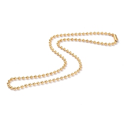 Golden 304 Stainless Steel Ball Chain Necklaces, Golden, 16.14 inch(41cm), 3mm