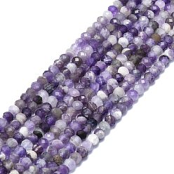 Amethyst Natural Amethyst Beads Strands, Faceted, Rondelle, 6x4mm, Hole: 1mm, about 85~90pcs/strand, 15.55 inch(39.5cm)