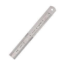 Gray Stainless Steel Rulers, Gray, 17x1.9x0.05cm