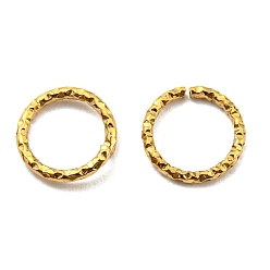 Real 18K Gold Plated 304 Stainless Steel Jump Rings, Open Jump Rings, Twisted, Round Ring, Real 18K Gold Plated, 8x1mm, 18 Gauge, Inner Diameter: 8mm