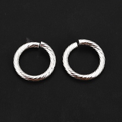 Серебро 304 кольцо из нержавеющей стали, открытые кольца прыжок, серебряные, 14x2 мм, внутренний диаметр: 10 мм, 12 датчик