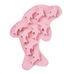 Pink Пищевые силиконовые формы, формы помады, для украшения торта поделки, цвет шоколада, конфеты, изготовление ювелирных изделий на основе смолы и эпоксидной смолы, дельфин, розовые, 227x127x12.5 мм