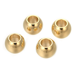 Golden 304 Stainless Steel Beads, Rondelle, Golden, 6x4.5mm, Hole: 3mm