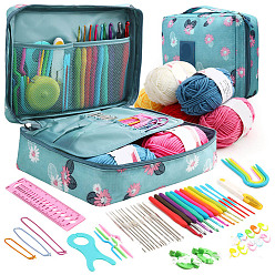 Butterfly Sewing Tool Sets, Including Aluminum Pin, Crochet Hook, Twist Pin, Scissor, Butterfly, 240x180x60mm