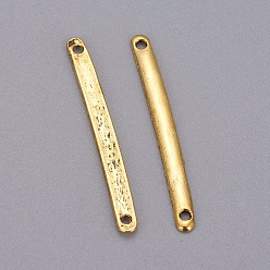 Antique Golden Tibetan Style Bar Links connectors, for Jewelry Design, Cadmium Free & Nickel Free & Lead Free, Strip, Antique Golden, 3x33x1mm, Hole: 1mm