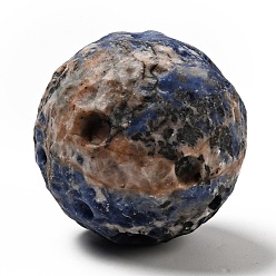 Sodalite Natural Sodalite Sculpture Display Decorations, for Home Office Desk, Planet, 38~40x38~40mm