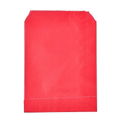 Rouge Sacs en papier kraft écologiques, sacs-cadeaux, sacs à provisions, rectangle, rouge, 18x13x0.02 cm
