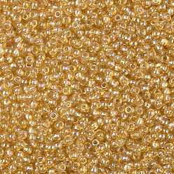 (162) Transparent AB Light Amber TOHO Round Seed Beads, Japanese Seed Beads, (162) Transparent AB Light Amber, 11/0, 2.2mm, Hole: 0.8mm, about 5555pcs/50g