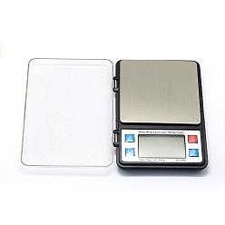 Silver Jewelry Tool, Aluminum Mini Electronic Digital Pocket Scale, with ABS, Built-in Battery, Rectangle, Silver, Weighing Range: 0.01g~1000g, 165x114x21mm