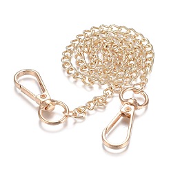 Golden Wallet Chain, Pants Chain, Pocket Chains for Jeans and Keys, Alloy Curb Chain Belts, with Swivel Clasps, Golden, 21.2~22.3 inch(54~56.8cm)