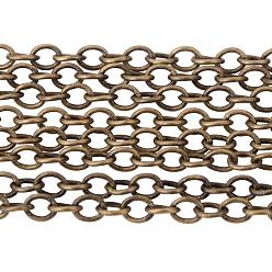 Античная Бронза Латунные кабельные цепи, пайки, без никеля , долговечный, античная бронза, 2x1.5x0.5 мм