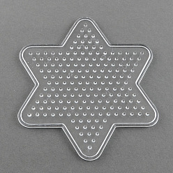 Прозрачный Abc, используемые для 5x5 mm diy плавких вставок, звезда, прозрачные, 103x92x5 мм