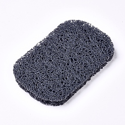 Slate Gray PVC Soap Saver Pads, Oval, for Soap Dish Soap Holder Accessory, Slate Gray, 118x76x10mm