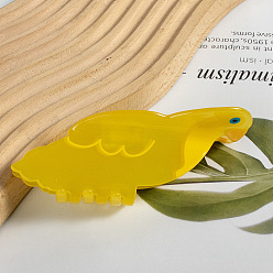 Oro Pinzas para el cabello con garra de pvc en forma de pájaro, accesorios para el cabello de bricolaje, oro, 52x80x35 mm