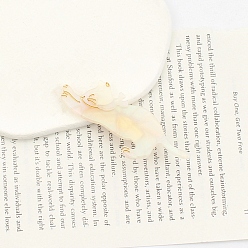 Blanco Antiguo Lindas pinzas para el cabello de cocodrilo de acetato de celulosa (resina) con forma de gato, accesorios para el cabello para niñas, blanco antiguo, 80x35 mm