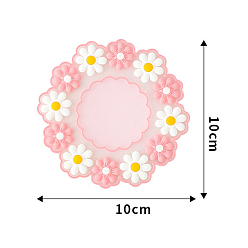 Fleur Tapis de joint de cire de silicone, pour cachet de cachet de cire, motif de fleur, 100x100x3.58mm