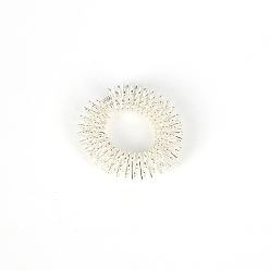 Серебро Стальные колючие сенсорные кольца для акупрессуры, массажные инструменты, Алиса Блю, 25x8 мм