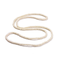 Beige Waist Beads, Glass Seed Beaded Stretch Waist Chain for Women, Beige, 31-1/2 inch(80cm), Beads: 5mm