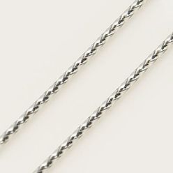 Argent Fil de perles tressé non élastique, fil métallique, fil à broder, argenterie, 0.6mm, environ 10.93 yards (10m)/rouleau