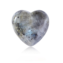 Labradorite Pierres de guérison naturelles de labradorite, coeur amour pierres, pierres de poche pour l'équilibrage du reiki, cœur, 15x15x10mm