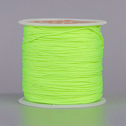 Зеленый газон Нейлоновая нить, ювелирные изделия шнур нейлона для пользовательских ювелирных изделий делает тканые, зеленый газон, 0.8 мм, около 49.21 ярдов (45 м) / рулон
