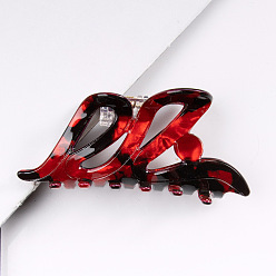 Red Hair Claw Clip, PVC Ponytail Hair Clip for Girls Women, Red, 43x93x42mm