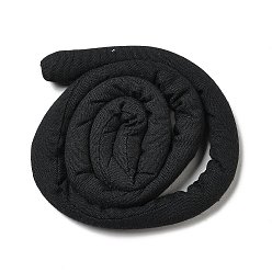 Черный Резинка для волос со спиральным замком, гибкие держатели для конского хвоста, богемный стиль длинные ленты страха для женщин, чёрные, 660x14.5x7 мм