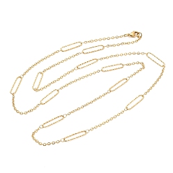 Golden Ion Plating(IP) 304 Stainless Steel Necklaces, Rolo Chains, Golden, 31.57x0.20 inch(80.2x0.5cm)