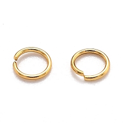 Real 18K Gold Plated 304 Stainless Steel Jump Rings, Open Jump Rings, Real 18k Gold Plated, 24 Gauge, 4x0.5mm, Inner Diameter: 3mm