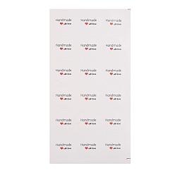 Blanco Etiquetas autoadhesivas de etiquetas de regalo de papel kraft, para regalos, bolsas de embalaje, canción de amor, blanco, etiqueta: 30 mm, 1 pegatina / pc