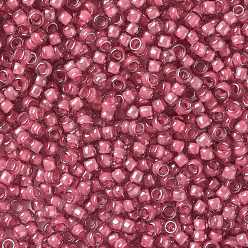 (959) Inside Color Light Amethyst/Pink Lined Круглые бусины toho, японский бисер, (959) внутри цвет светлый аметист / розовая подкладка, 8/0, 3 мм, отверстие : 1 мм, Около 1110 шт / 50 г