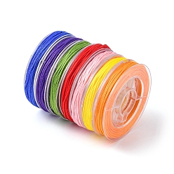 Coloré 7 rouleaux 7 couleurs fil de nylon, corde à nouer chinoise, colorées, 0.8mm, environ 7.65~9.84 yards (7~9m)/rouleau