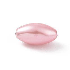 Flamant Perles de nacre en plastique ABS, riz, flamant, 13.5x7.5mm, Trou: 1.6mm, environ1428 pcs / 500 g