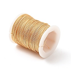 Light Gold Витая круглая медная проволока для изготовления ювелирных изделий, золотой свет, 24 датчик, 0.5 мм, около 59.06 футов (18 м) / рулон