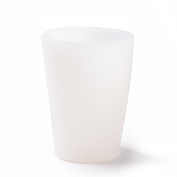 Blanc Thème de noël bricolage cône bougie moules en silicone, pour la fabrication de bougies parfumées, blanc, 80x60.5mm, diamètre intérieur: 46 mm